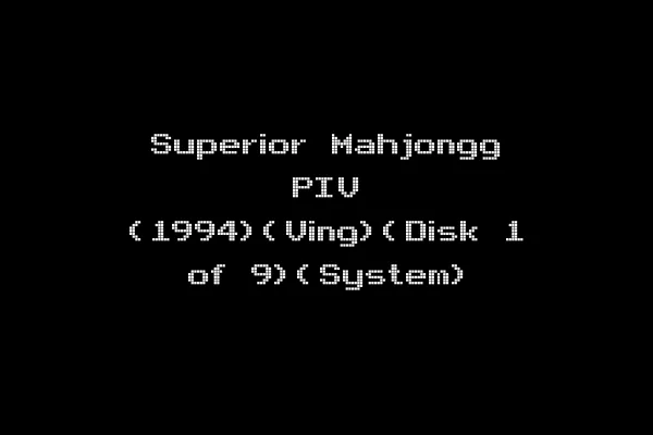 Superior Mahjongg PIV (1994)(Ving)(Disk 1 of 9)(System)