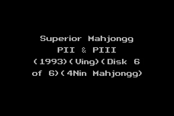 Superior Mahjongg PII & PIII (1993)(Ving)(Disk 6 of 6)(4Nin Mahjongg)