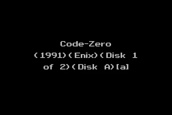 Code-Zero (1991)(Enix)(Disk 1 of 2)(Disk A)[a]