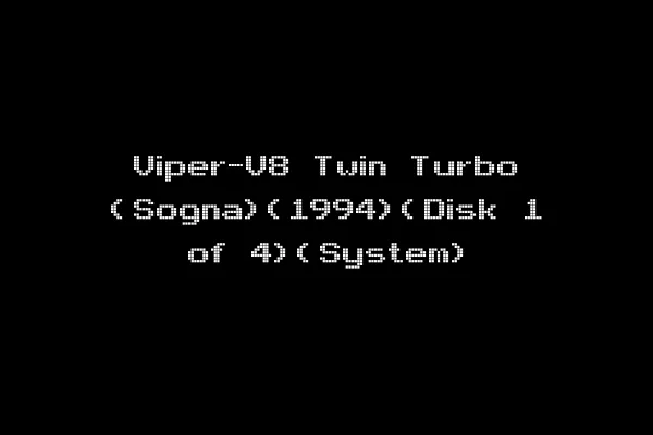 Viper-V8 Twin Turbo (Sogna)(1994)(Disk 1 of 4)(System)