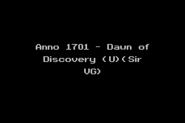 Anno 1701 - Dawn of Discovery (U)(Sir VG)