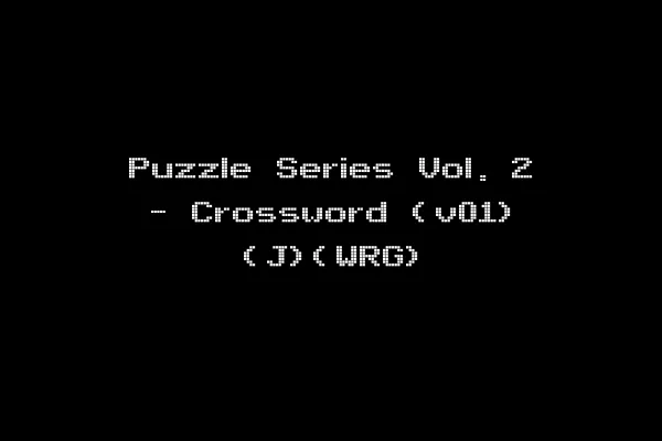 Puzzle Series Vol. 2 - Crossword (v01) (J)(WRG)