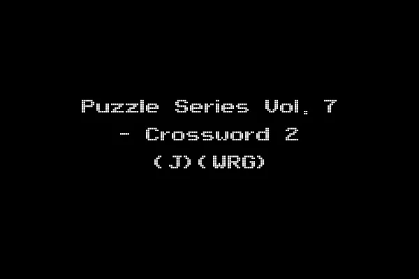 Puzzle Series Vol. 7 - Crossword 2 (J)(WRG)