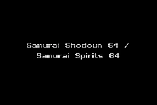 Samurai Shodown 64 / Samurai Spirits 64