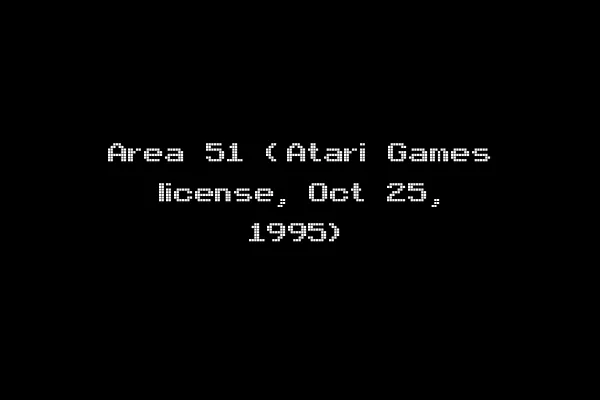 Area 51 (Atari Games license, Oct 25, 1995)