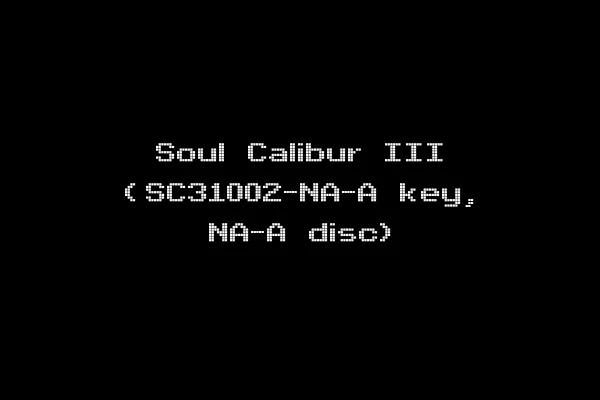 Soul Calibur III (SC31002-NA-A key, NA-A disc)