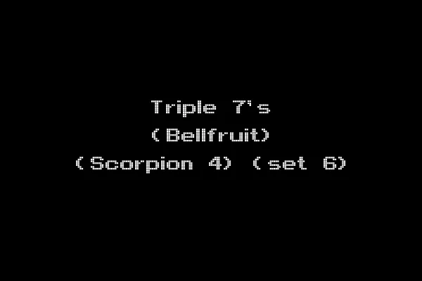 Triple 7's (Bellfruit) (Scorpion 4) (set 6)