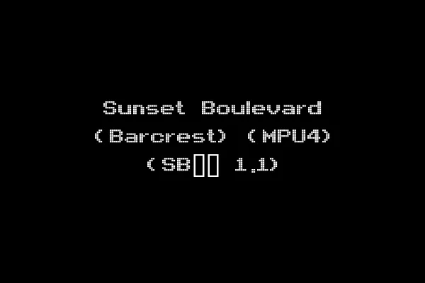 Sunset Boulevard (Barcrest) (MPU4) (SB__ 1.1)