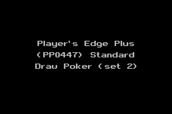 Player's Edge Plus (PP0447) Standard Draw Poker (set 2)