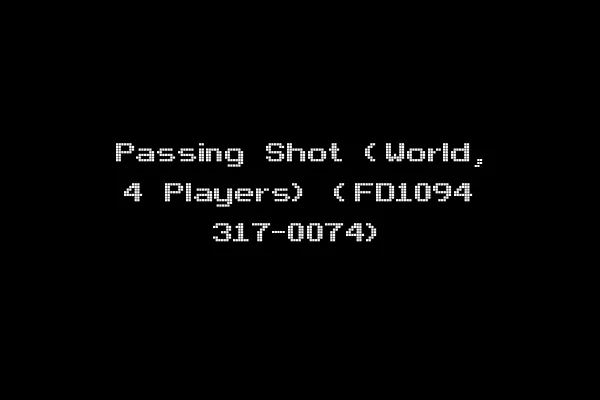 Passing Shot (World, 4 Players) (FD1094 317-0074)