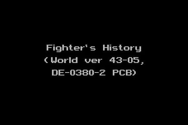 Fighter's History (World ver 43-05, DE-0380-2 PCB)