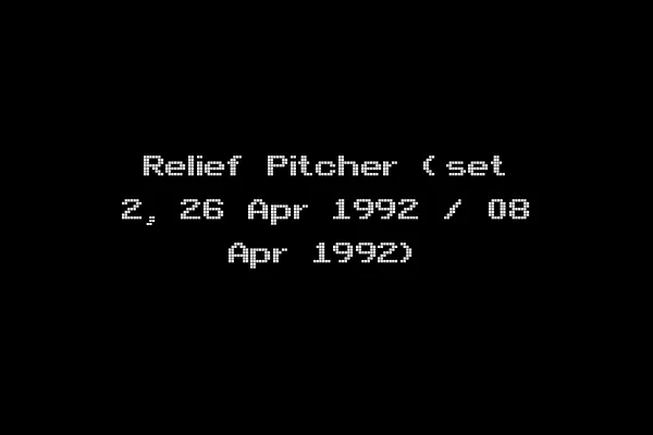 Relief Pitcher (set 2, 26 Apr 1992 / 08 Apr 1992)
