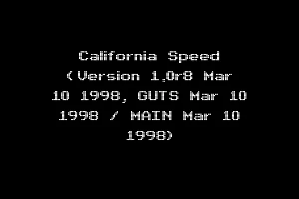 California Speed (Version 1.0r8 Mar 10 1998, GUTS Mar 10 1998 / MAIN Mar 10 1998)