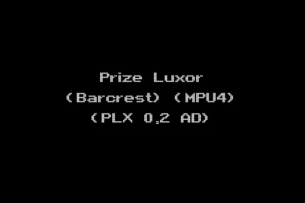 Prize Luxor (Barcrest) (MPU4) (PLX 0.2 AD)