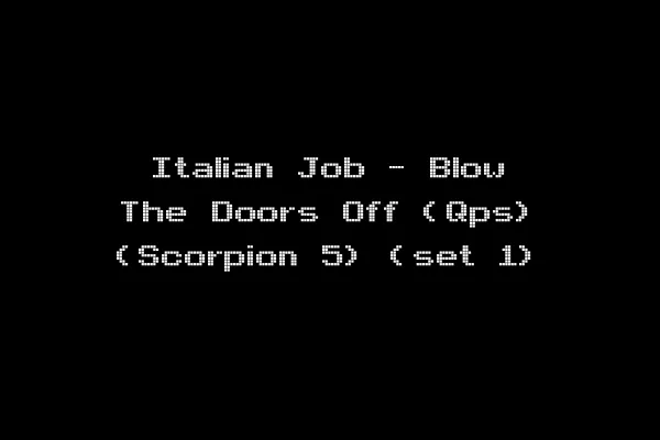 Italian Job - Blow The Doors Off (Qps) (Scorpion 5) (set 1)