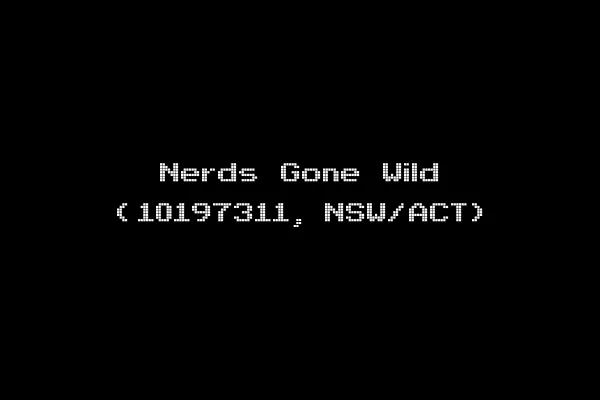 Nerds Gone Wild (10197311, NSW/ACT)