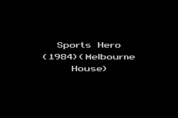 Sports Hero (1984)(Melbourne House)