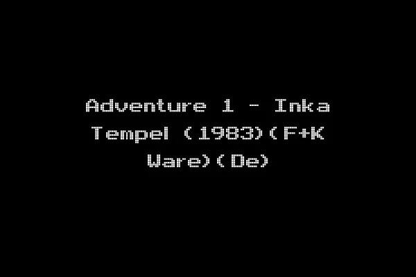Adventure 1 - Inka Tempel (1983)(F+K Ware)(De)