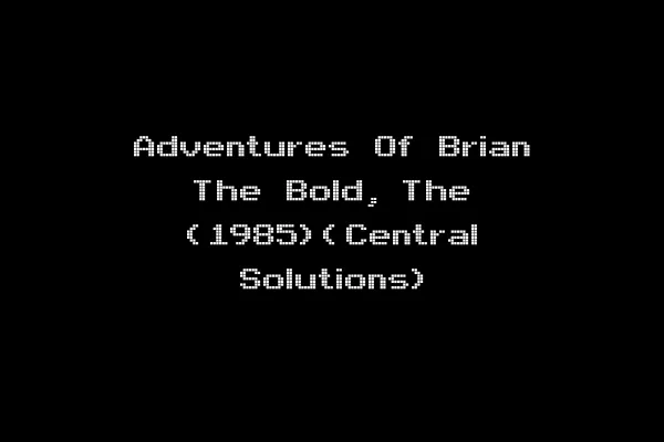 Adventures Of Brian The Bold, The (1985)(Central Solutions)