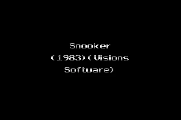 Snooker (1983)(Visions Software)