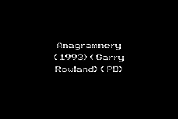 Anagrammery (1993)(Garry Rowland)(PD)