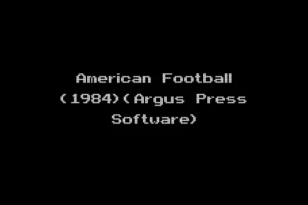 American Football (1984)(Argus Press Software)
