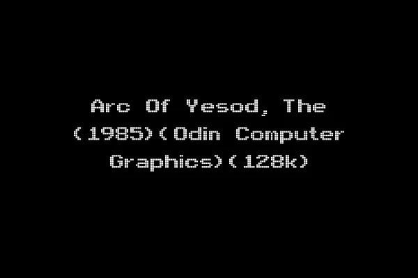Arc Of Yesod, The (1985)(Odin Computer Graphics)(128k)