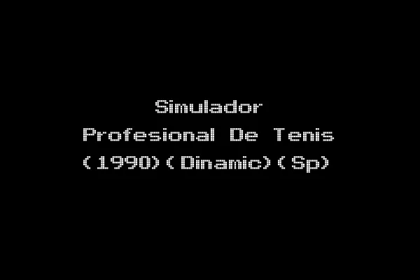 Simulador Profesional De Tenis (1990)(Dinamic)(Sp)