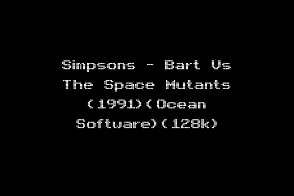 Simpsons - Bart Vs The Space Mutants (1991)(Ocean Software)(128k)