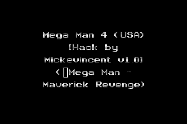 Mega Man 4 (USA) [Hack by Mickevincent v1.0] (~Mega Man - Maverick Revenge)