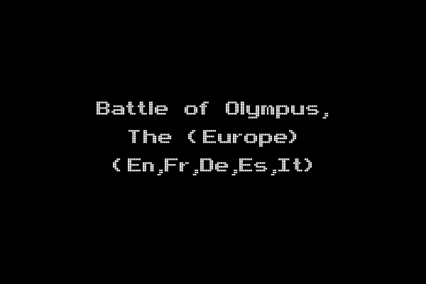 Battle of Olympus, The (Europe) (En,Fr,De,Es,It)