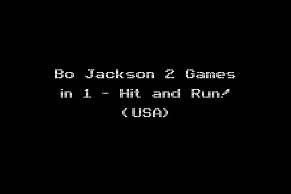 Bo Jackson 2 Games in 1 - Hit and Run! (USA)