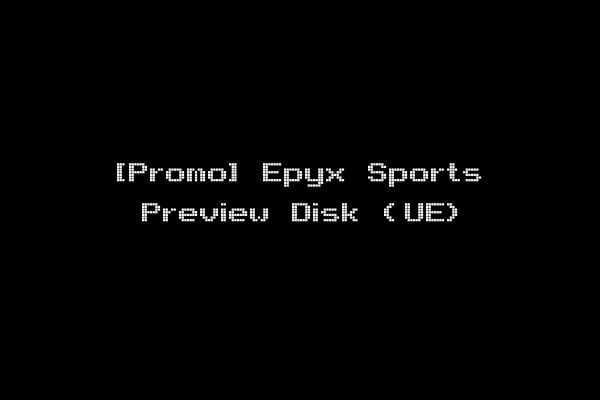 [Promo] Epyx Sports Preview Disk (UE)