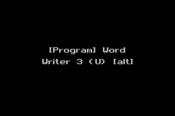 [Program] Word Writer 3 (U) [alt]