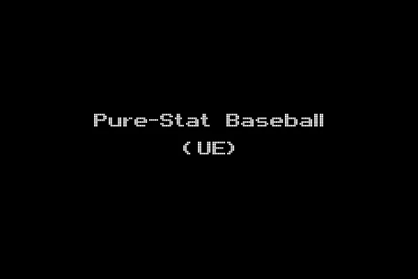 Pure-Stat Baseball (UE)