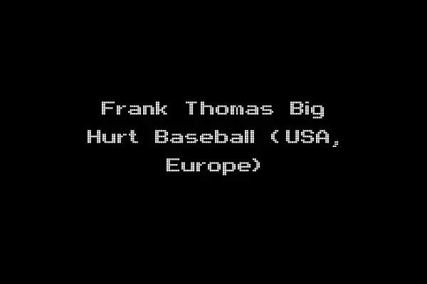 Frank Thomas Big Hurt Baseball (USA, Europe)