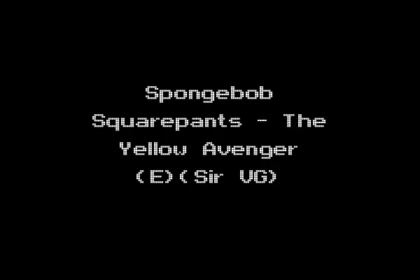 Spongebob Squarepants - The Yellow Avenger (E)(Sir VG)