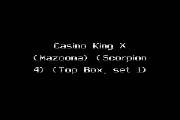 Casino King X (Mazooma) (Scorpion 4) (Top Box, set 1)