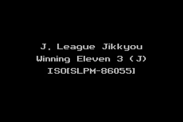 J. League Jikkyou Winning Eleven 3 (J) ISO[SLPM-86055]
