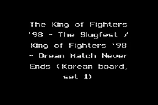The King of Fighters '98 - The Slugfest / King of Fighters '98 - Dream Match Never Ends (Korean board, set 1)