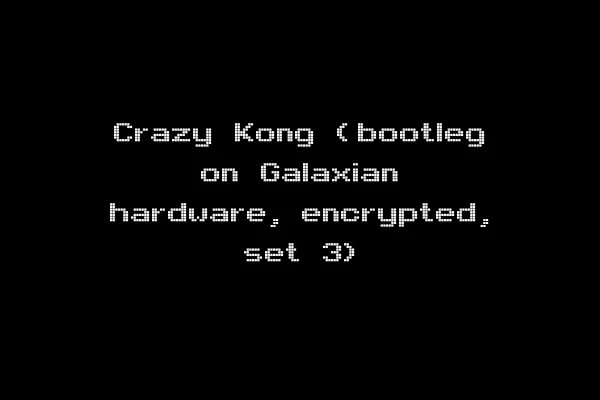 Crazy Kong (bootleg on Galaxian hardware, encrypted, set 3)