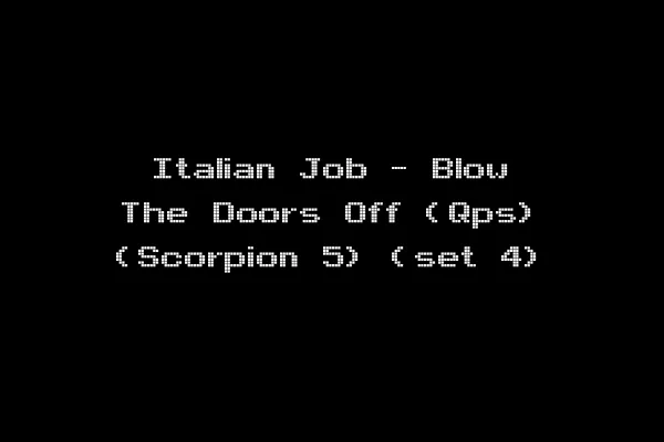 Italian Job - Blow The Doors Off (Qps) (Scorpion 5) (set 4)
