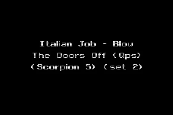 Italian Job - Blow The Doors Off (Qps) (Scorpion 5) (set 2)