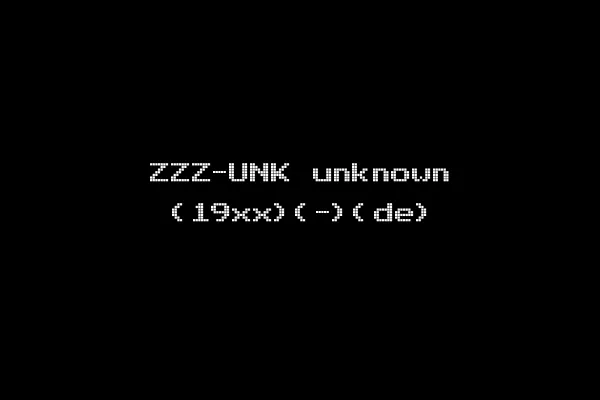 ZZZ-UNK unknown (19xx)(-)(de)