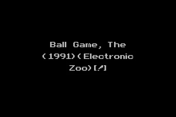 Ball Game, The (1991)(Electronic Zoo)[!]
