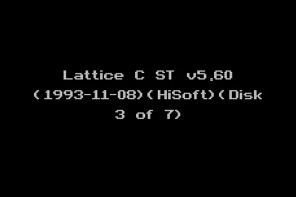 Lattice C ST v5.60 (1993-11-08)(HiSoft)(Disk 3 of 7)