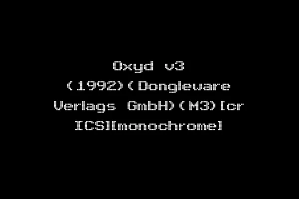 Oxyd v3 (1992)(Dongleware Verlags GmbH)(M3)[cr ICS][monochrome]