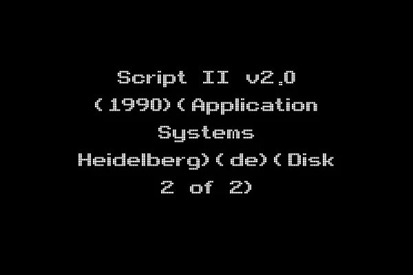 Script II v2.0 (1990)(Application Systems Heidelberg)(de)(Disk 2 of 2)