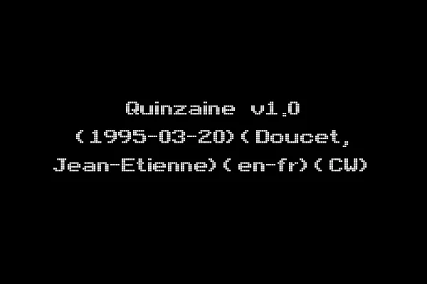 Quinzaine v1.0 (1995-03-20)(Doucet, Jean-Etienne)(en-fr)(CW)