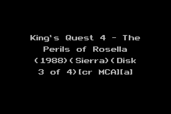 King's Quest 4 - The Perils of Rosella (1988)(Sierra)(Disk 3 of 4)[cr MCA][a]
